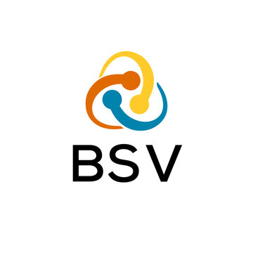 BSV creative minimalist letter logo.