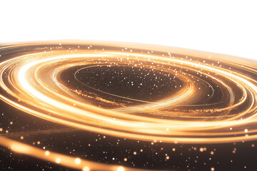 Wall Mural - Abstract spiral shape with glowing light and stars forming energetic cosmic swirl isolated on transparent  white background