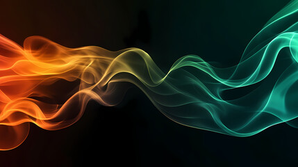 Aufkleber - Abstract Smoke Symphony: An artistic interplay of colorful, flowing smoke against a dark backdrop, evoking a sense of mystery, energy, and abstract beauty.