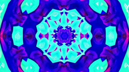 Poster - Vibrant Blue Kaleidoscope Animation for Video Editing and Filmmaking