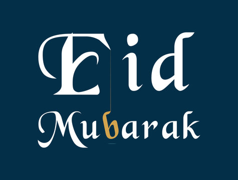 Arabic Typography Eid Mubarak Eid Al-Adha Eid Saeed , Eid Al-Fitr text Calligraphy 