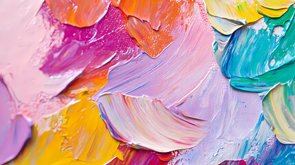 Aufkleber - Palette of Emotions: A vibrant abstract artwork featuring textured brushstrokes in a medley of dynamic colors, each stroke is a canvas of texture.