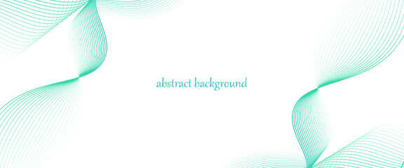 Poster - abstract blue smooth wave on a white background. dynamic sound wave. design element. vector illustra