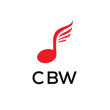 CBW creative minimalist letter logo.