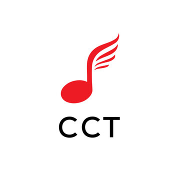 CCT creative minimalist letter logo.