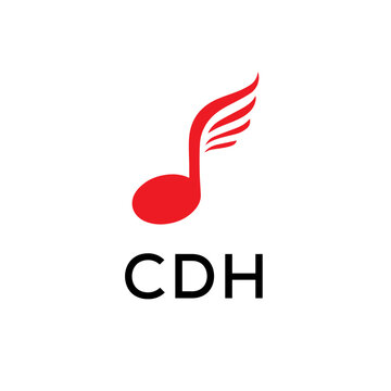 CDH creative minimalist letter logo.