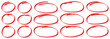 © vaibhavapradayaka - Hand drawn circle highlighter line sketch set. Highlight circle frames. Marker scratch scribble in rounder. Round scrawl frames. Vector illustration