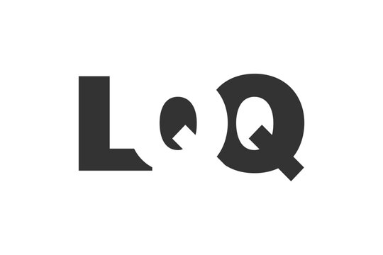 LQQ logo design. Initial letter L Q Q bold font style for tech startups, consulting, corporate branding. Creative company name, headlines typography identity, trendy logotype.