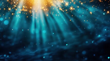 Aufkleber - Pastel colored mesmerizing dark waves flowing gently with sparkling particles abstract abstract creating a background, and elegant visual