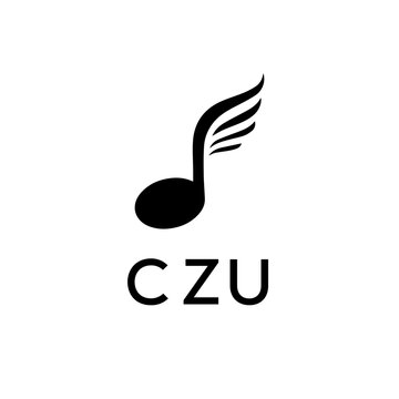 CZU creative minimalist letter logo.
