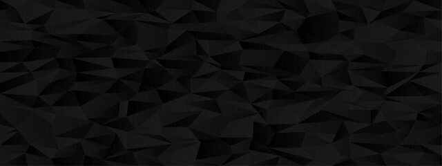 Poster - Abstract geometric black low poly pattern for modern design and backgrounds.