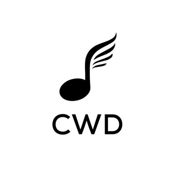 CWD creative minimalist letter logo.