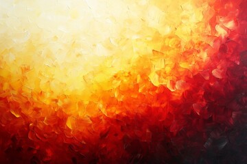 Aufkleber - Abstract artwork featuring warm colors of orange, red, and yellow blending into each other with textured strokes