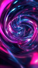 Aufkleber - Abstract iridescent vortex luminous optical art artistic wave radiant energy flow digital backdrop