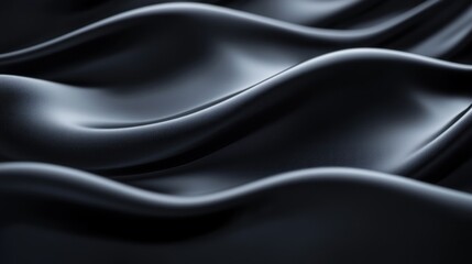 Poster - Elegant abstract black fabric texture background for graphic design and soft decorative textile pattern surface