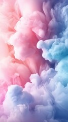 Poster - Soft dreamy cloudscape of pastel colors blends creating a beautiful ethereal and mesmerizing atmospheric texture gradient design