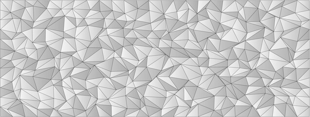 Poster - Abstract geometric pattern with triangular shapes in grayscale for modern background design.