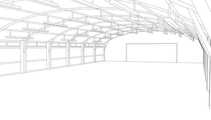 Poster - A large, empty room with a lot of space. The room is very open and has a lot of empty space