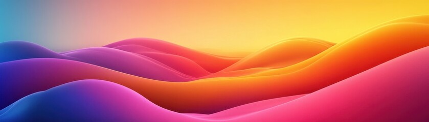Aufkleber - Abstract Colorful Hills Landscape Background