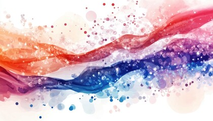 Fototapete - Abstract Colorful Wave Background with Glitter and Sparkle
