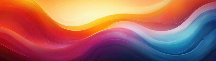 Poster - Abstract Colorful Wave Background with Vibrant Gradient and Dynamic Swirls