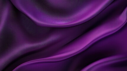 Poster - Deep Purple Fabric Texture Background: Draped Silk with Rich Color and Smooth Waves
