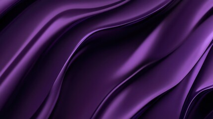 Poster - Deep Purple Fabric Texture: Smooth Waves and Elegant Drapery