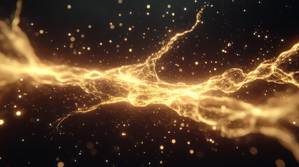 Poster - A brilliant neural storm of interconnected thought pathways, flowing in high-speed glowing