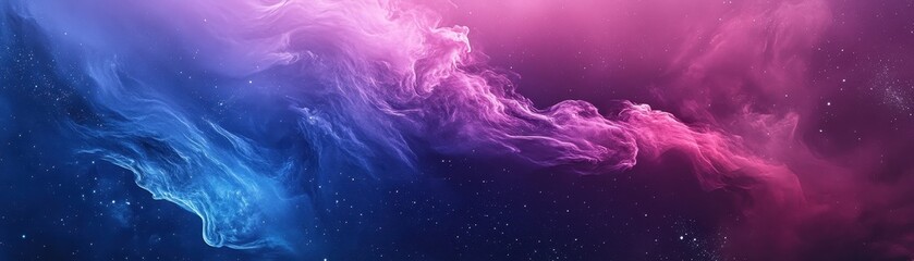 Poster - Pink And Blue Cosmic Nebula In Space