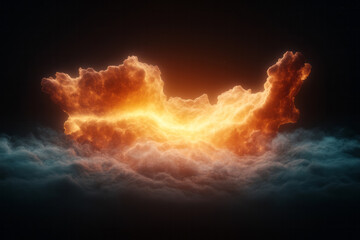 Poster - A dreamlike neural burst captured mid-firing, with high-energy waves traveling between digital