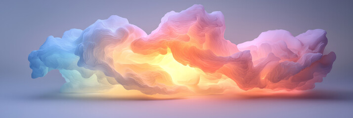 Poster - A poetic cosmic abstraction of randomness, where beauty forms from impermanence and shifting light,