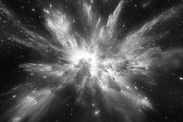 Aufkleber - Cosmic explosion revealing vibrant stardust across the vastness of space at the edge of a galaxy