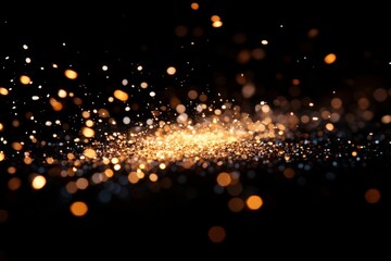 Fototapete - Bright sparks illuminate a dark space, creating a magical and enchanting atmosphere full of shimmering lights and colors