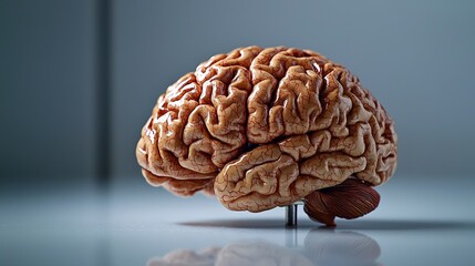 Aufkleber - Neuroscience exploration human brain model laboratory 3d render clinical environment side perspective