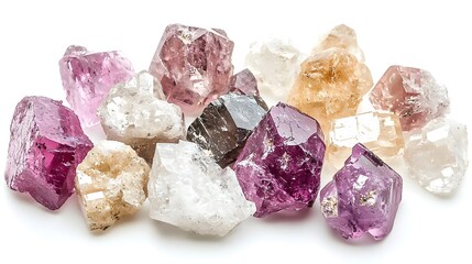Poster - Stunning pile of beautiful crystals showcasing unique shapes and colors with a focus on ethical gemstone sourcing