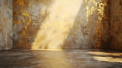 Poster - Illuminated room with a wall allowing light to shine through creating a serene and inviting atmosphere for spaces