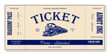 © Olga - Retro blue train ticket template. For excursion routes, ticket design, retro parties, clubs and more. Vector, can be used for printing. Just add your text.