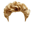 © B8stock - Stunning blonde wig with silky smooth strands and a radiant shine ideal for enhancing your personal style , white isolate background
