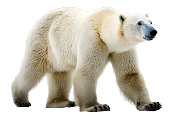 Poster - Polar bear isolated on a empty plain background