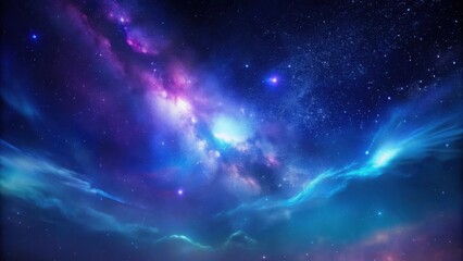 Poster - Deep Space with Stars and Nebula in a Dark Galaxy. deep space background with stars