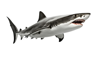 Poster - Shark isolated on a empty plain background