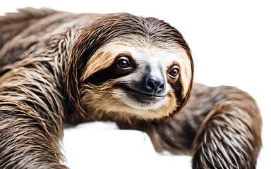Poster - Sloth isolated on a empty plain background