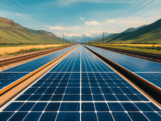 Harnessing logistics and transportation, this solar panel array promotes sustainability in energy production