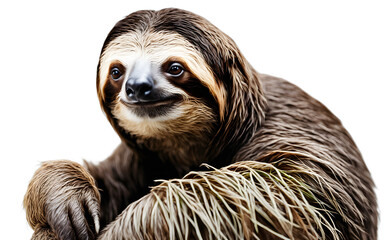Poster - Sloth isolated on a empty plain background