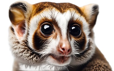Poster - Slow Loris isolated on a empty plain background