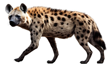 Poster - Spotted Hyena isolated on a empty plain background