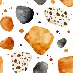 Poster - Terrazzo Stone Pattern: An artistic terrazzo stone pattern showcasing a collection of irregular shapes and textures, perfect for adding a touch of elegance to various designs.