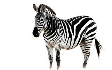 Poster - Zebra isolated on a empty plain background
