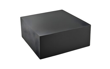 Aufkleber - Carbon graphite block with a matte black, powdery surface, isolated on a empty plain background