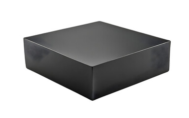 Aufkleber - Carbon graphite block with a matte black, powdery surface, isolated on a empty plain background